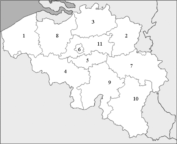 Belgique Provinces Et Regions