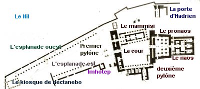 Plan du temple d'Isis 
