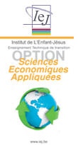 Dépliant IEJ - Option : SCIENCES ECONOMIQUES APPLIQUEES